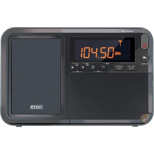 Eton Elite Traveler AM/FM/LW/ショートウェーブラジオ RDS & カスタムレザーキャリーカバー付き 送料無料