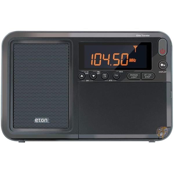 Eton Elite Traveler AM/FM/LW/ショートウェーブラジオ RDS & カスタムレザーキャリーカバー付き 送料無料