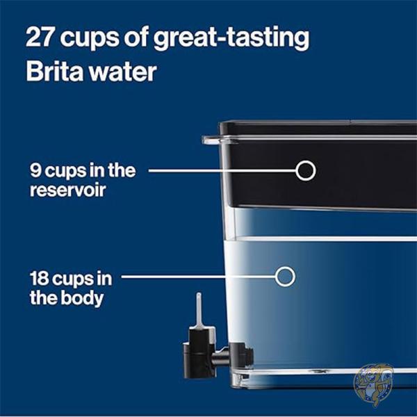 ウォーターフィルターディスペンサー 浄水ウォーターサーバー 鉛を 99% 削減 27カップ TU_1398282 Brita ブリタ
