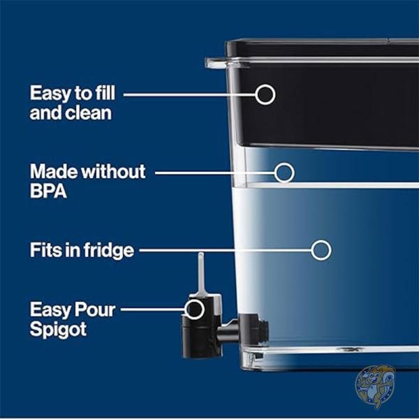 ウォーターフィルターディスペンサー 浄水ウォーターサーバー 鉛を 99% 削減 27カップ TU_1398282 Brita ブリタ