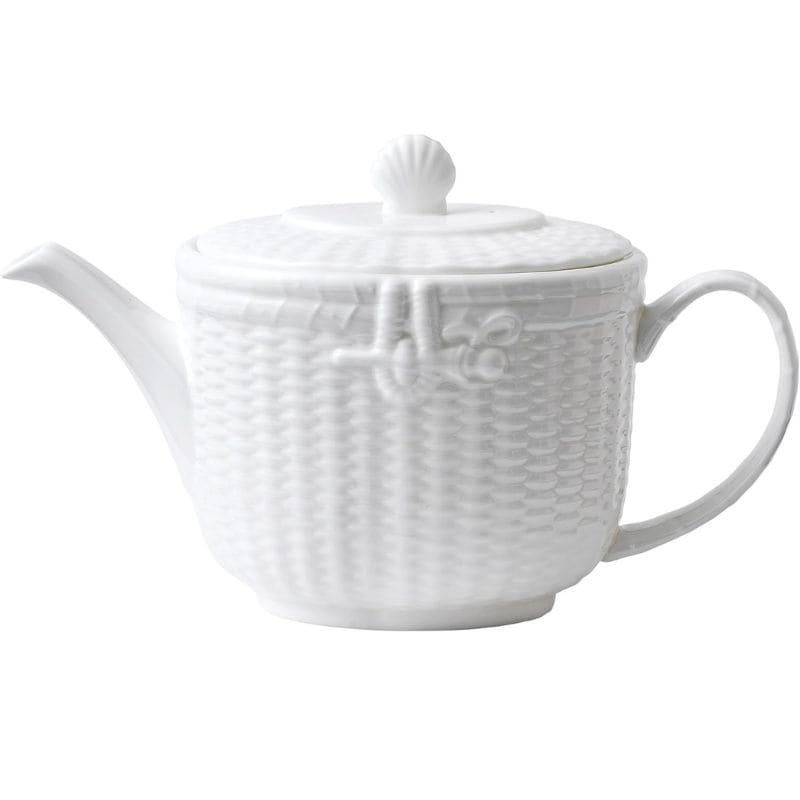 ウェッジウッド ナンタケットバスケット ティーポット Wedgwood Nantucket Basket Teapot 40.4 oz 約1195ml White ティーポット アメリカ輸入品