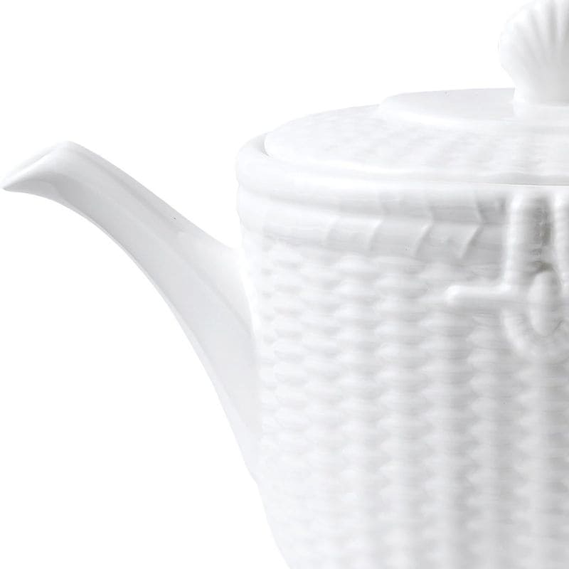 ウェッジウッド ナンタケットバスケット ティーポット Wedgwood Nantucket Basket Teapot 40.4 oz 約1195ml White ティーポット アメリカ輸入品