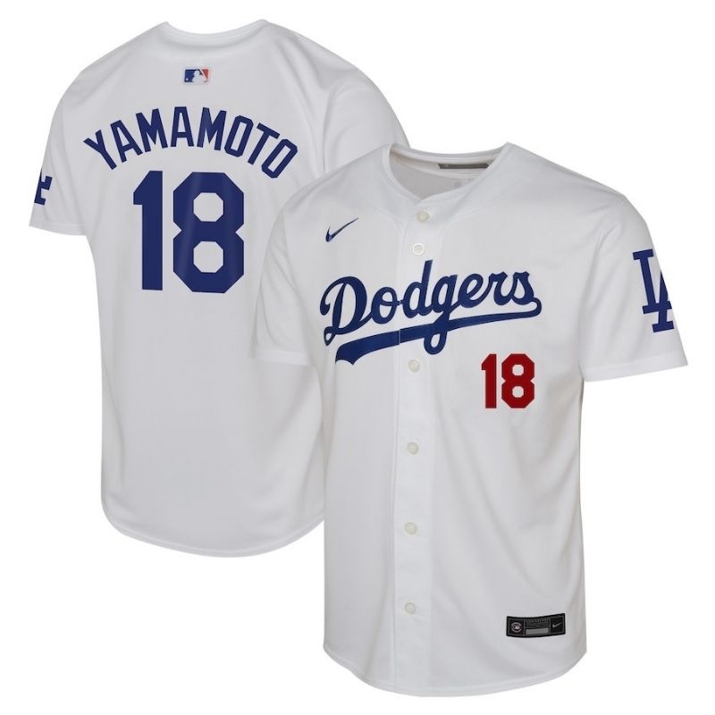 山本由伸 ユニフォーム YOUTH ロサンゼルス ドジャース ナイキ NIKE レプリカ 背番号 18 Yoshinobu Yamamoto