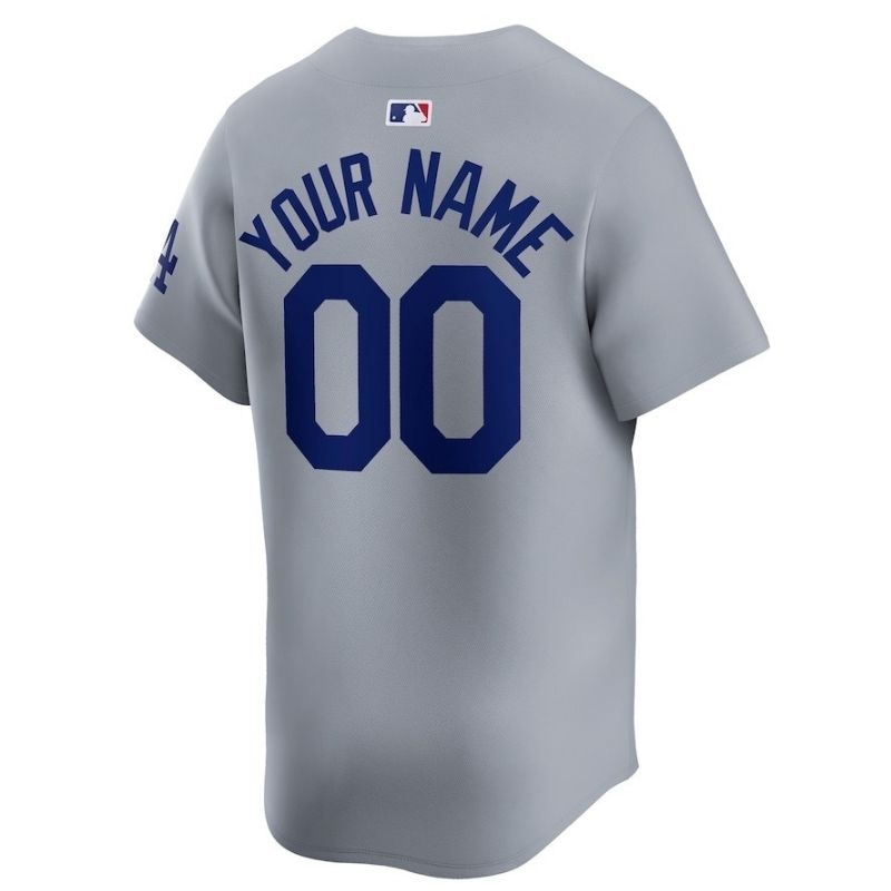 名入れ ドジャースユニフォーム Nike ナイキ 大人用 オリジナルユニフォーム Los Angeles Dodgers ★グレー★