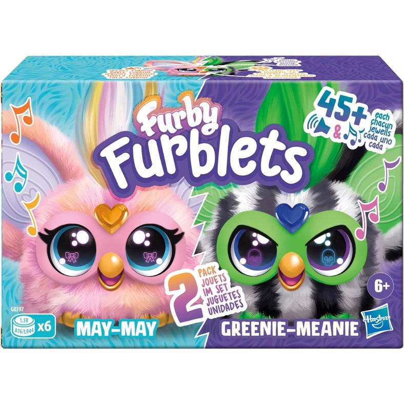 ファービー Furby ファーブレット ミニ Greenie-Meanie & May-May ファービー人形 2個セット