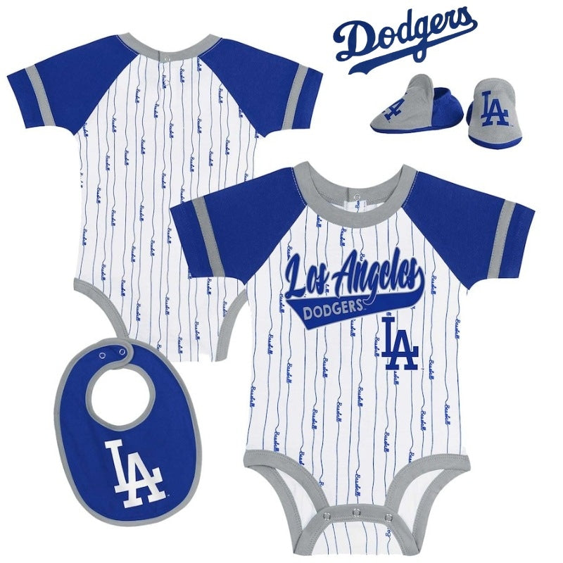 ロサンゼルスドジャース ベビー服 3点セット 新生児&幼児 Los Angeles Dodgers 出産祝い