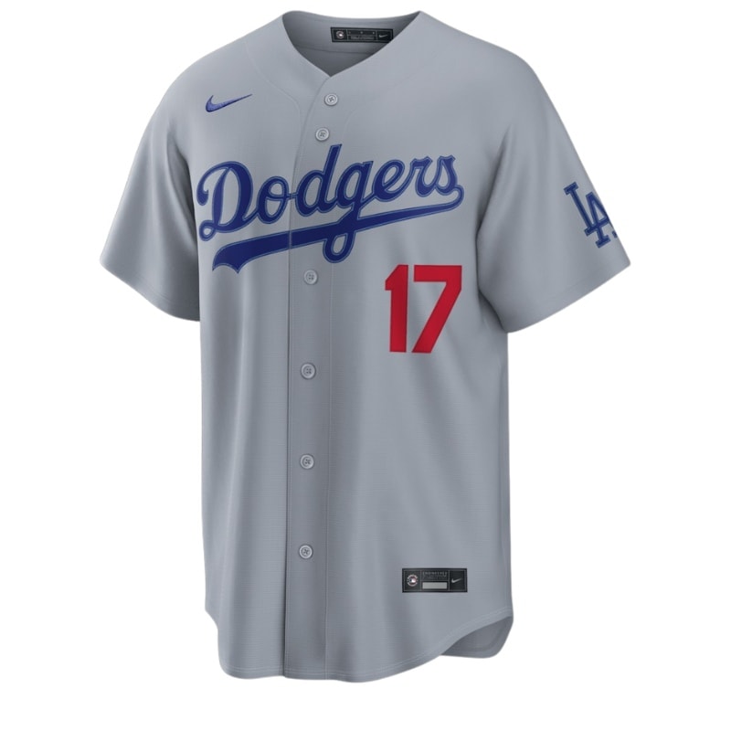 大谷翔平 ユニフォーム グレー ロサンゼルス ドジャース ナイキ限定 MLB公式 Los Angeles Dodgers スタジアムジャージ Shohei Ohtani