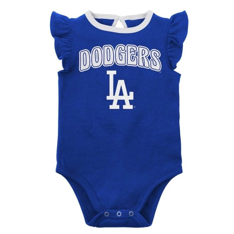 ロサンゼルスドジャース 幼児用 女の子 ベビー服 Los Angeles Dodgers フリル付き MLB公式 出産祝いギフト