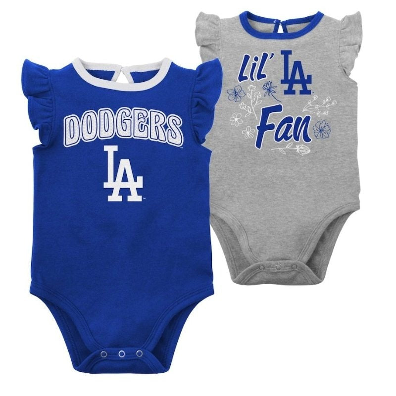 ロサンゼルスドジャース 幼児用 女の子 ベビー服 Los Angeles Dodgers フリル付き MLB公式 出産祝いギフト