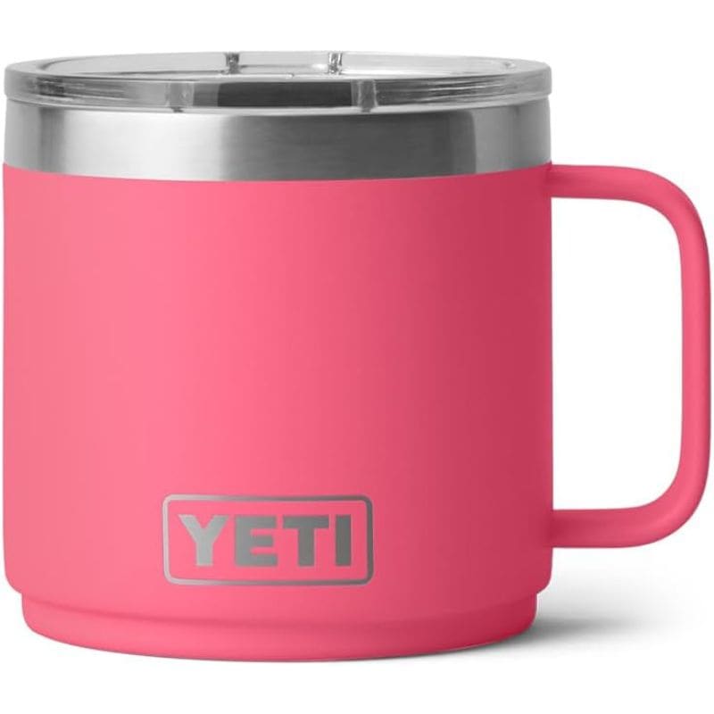 YETI Rambler 14oz 414ml イエティ ステンレス マグカップ マグスライダー蓋付き トロピカルピンク Tropical Pink