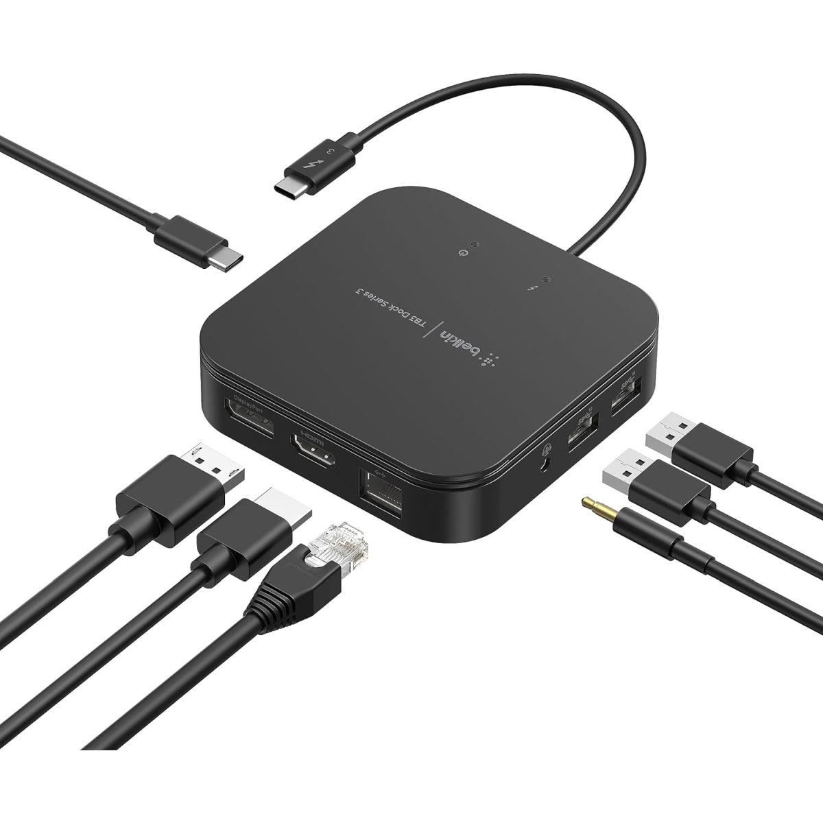 Belkin CONNECT Thunderbolt 3 Dock Core 7 in 1ドッキングステーション Macbook Pro / Macbook Air / iPad Pro / iMac /