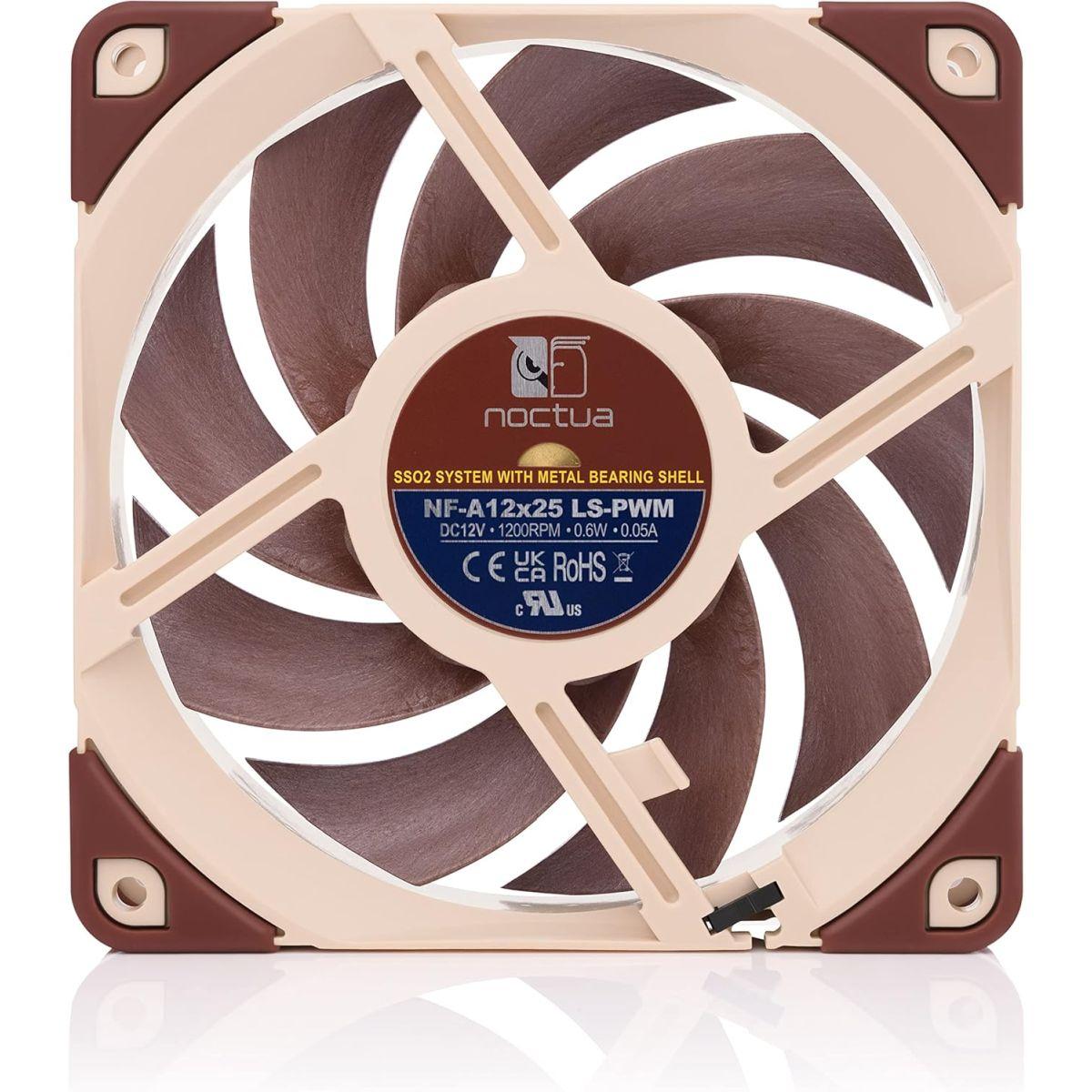 Noctua NF-A12x25 LS-PWM, プレミアム 静音 ファン, 4-Pin接続 (120mm, ブラウン)