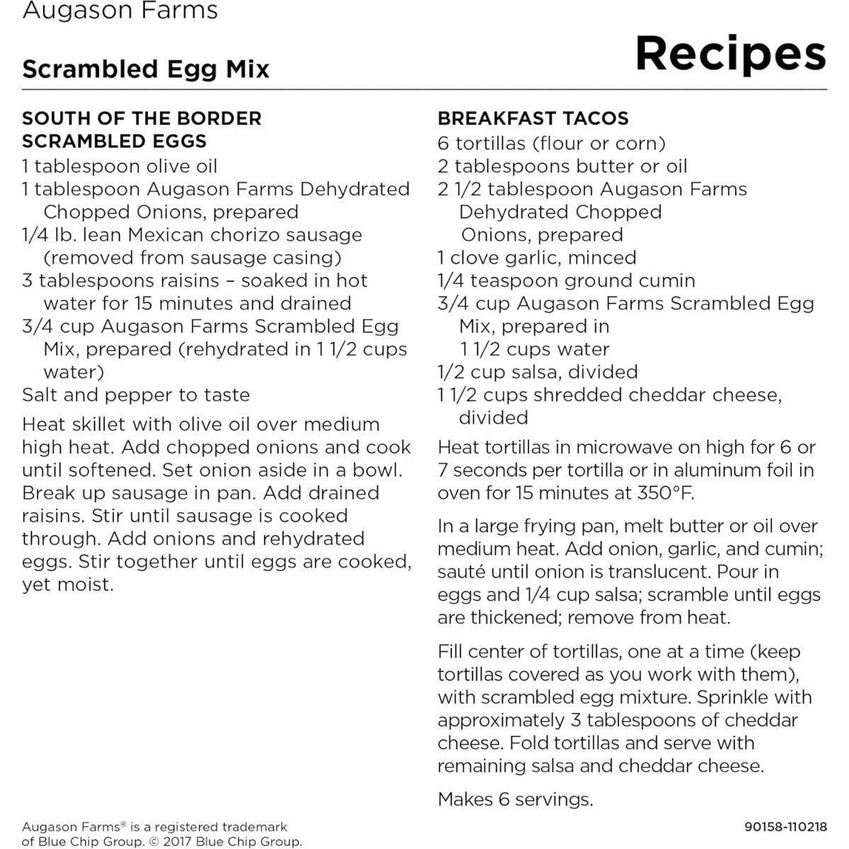 Augason Farms Scrambled Egg Mix 36 oz #10 Can by Augason Farms