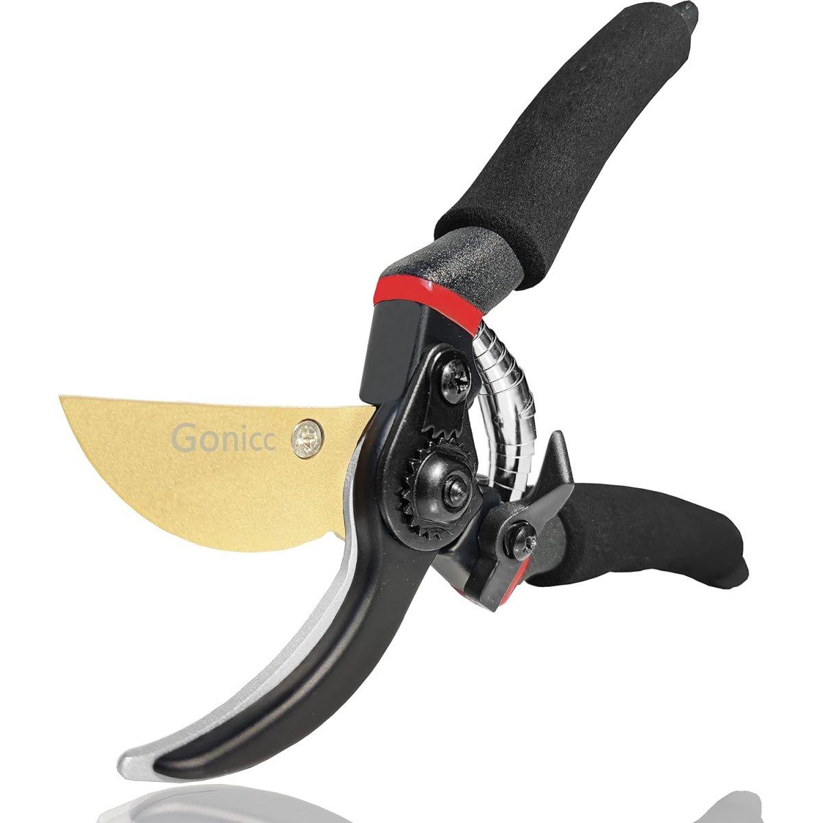 Gonicc 剪定鋏 GPPS-1003 SK-5スチール刃 チタンコーティング バイパスタイプ 耐久性 園芸用はさみ、果樹 庭木の剪定 盆栽剪定道具庭園作業 剪定ばさみ マルチカラー