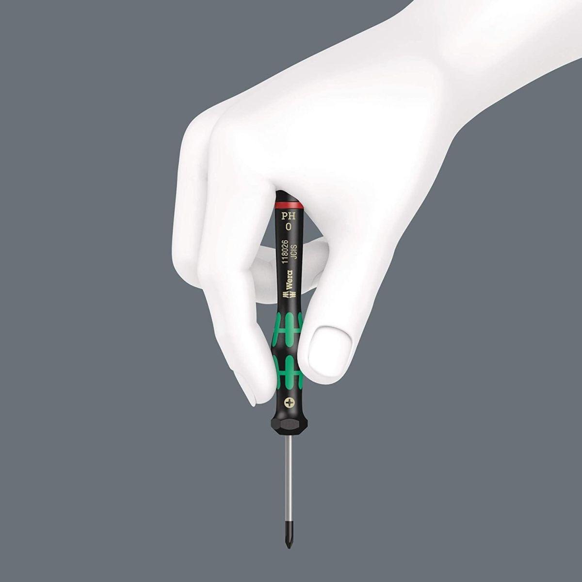 Wera(ヴェラ) 05118156001 | Kraftform マイクロ エレクトロニクスドライバーセット ボールヘッド 六角 ラック付き 2052/6 6ピース 【日本正規輸入品】