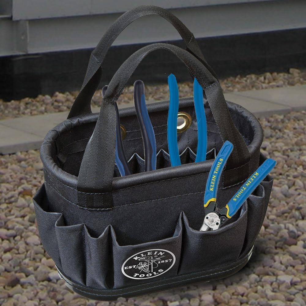 KLEIN TOOLS (クラインツール) 電工バケツ 持ち手あり 高強度タイプ 5144BHB14OS ブラック