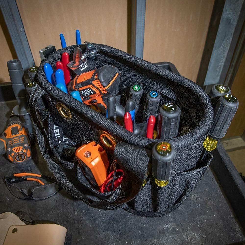 KLEIN TOOLS (クラインツール) 電工バケツ 持ち手あり 高強度タイプ 5144BHB14OS ブラック
