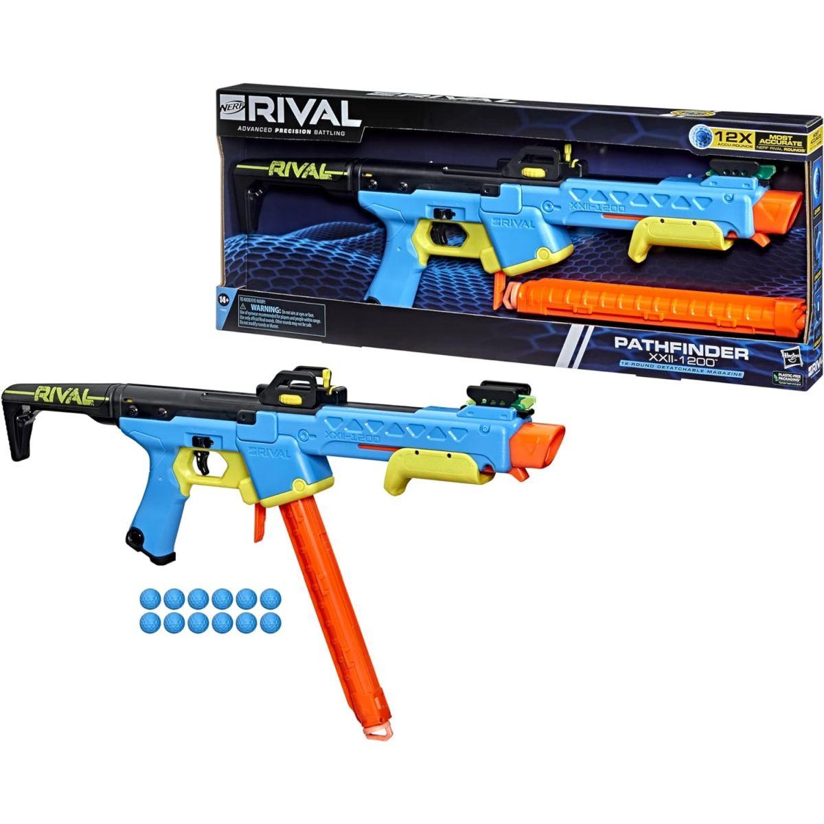 NERF RIVAL Pathfinder XXII-1200 ブラスター 最も正確なライバルシステム 調節可能な視界 12発弾マガジン 12ライバルアキュラウンド