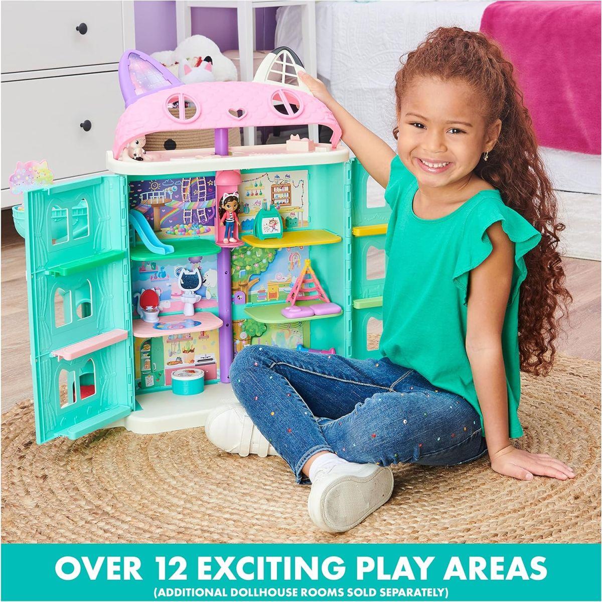 (ギャビーのドールハウス) Gabby's Dollhouse Purrfect(パーフェクト)ドールハウス フィギュア2個 家具8個 アクセサリー3個 小包2個 サウンド付き 対象年齢3歳以上 子供のおもちゃ