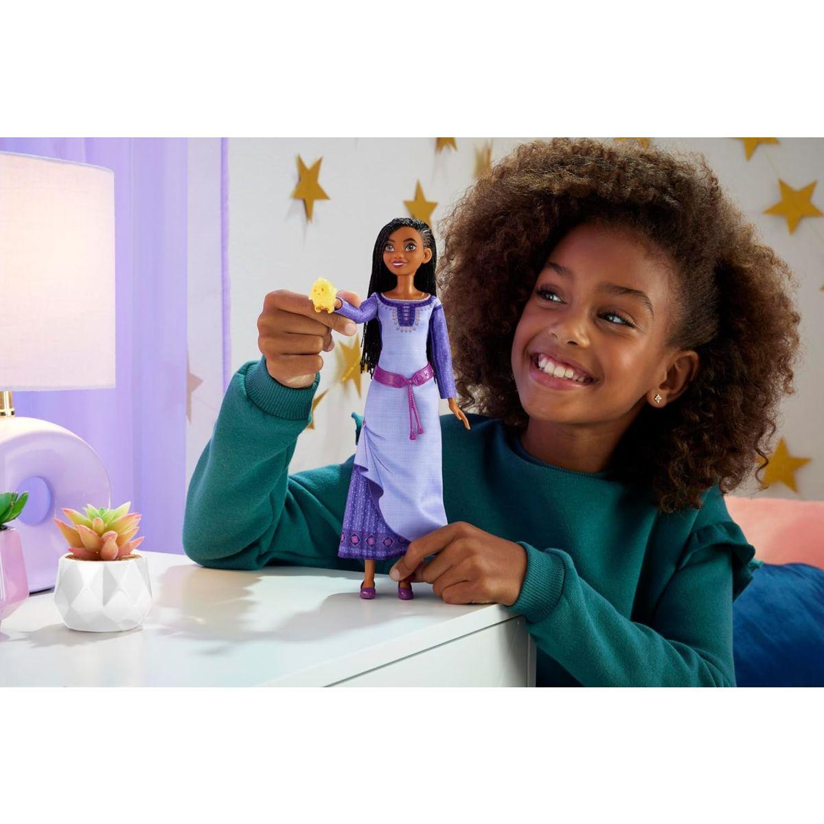 Mattel ディズニー ロサスのアシャを歌うウィッシュ ファッションドール&スターフィギュア 取り外し可能な服でポーズ可能 英語で「この願い」を歌う