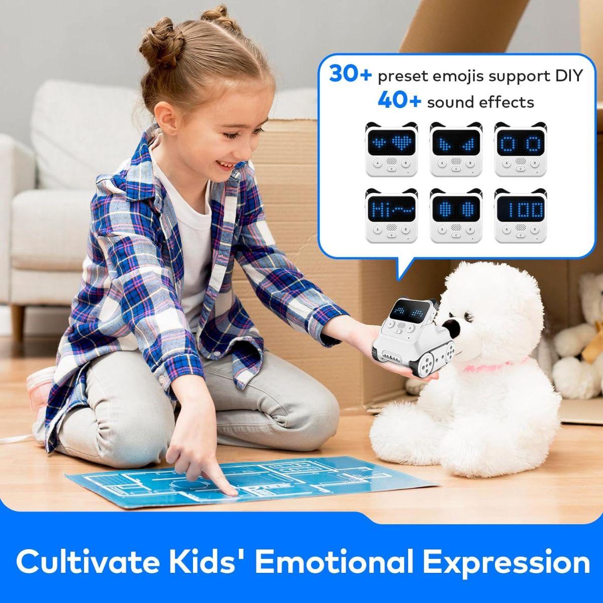 Makeblock Learning & Education Toys, Rechargeable Remote Control Emo Robot for Kids 6+, Codey Rocky Robot Toys with 10+
