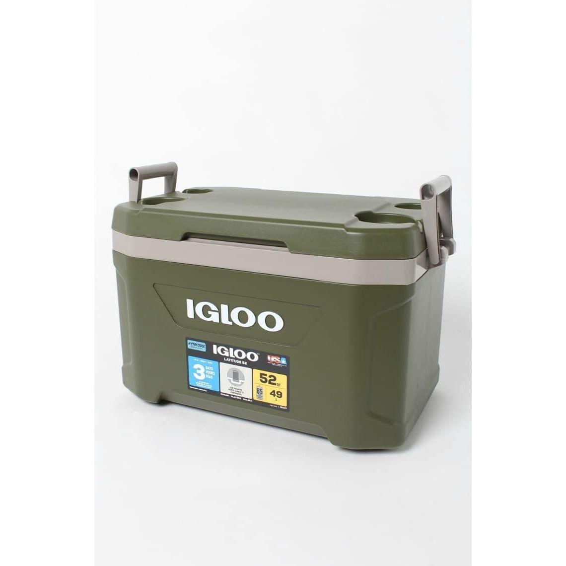 igloo(イグルー) クーラーボックス SPORTSMAN LATITUDE 52 約49L スポーツマン ラティテュード アウトドア キャンプ レジャー 釣り グリーン 60367