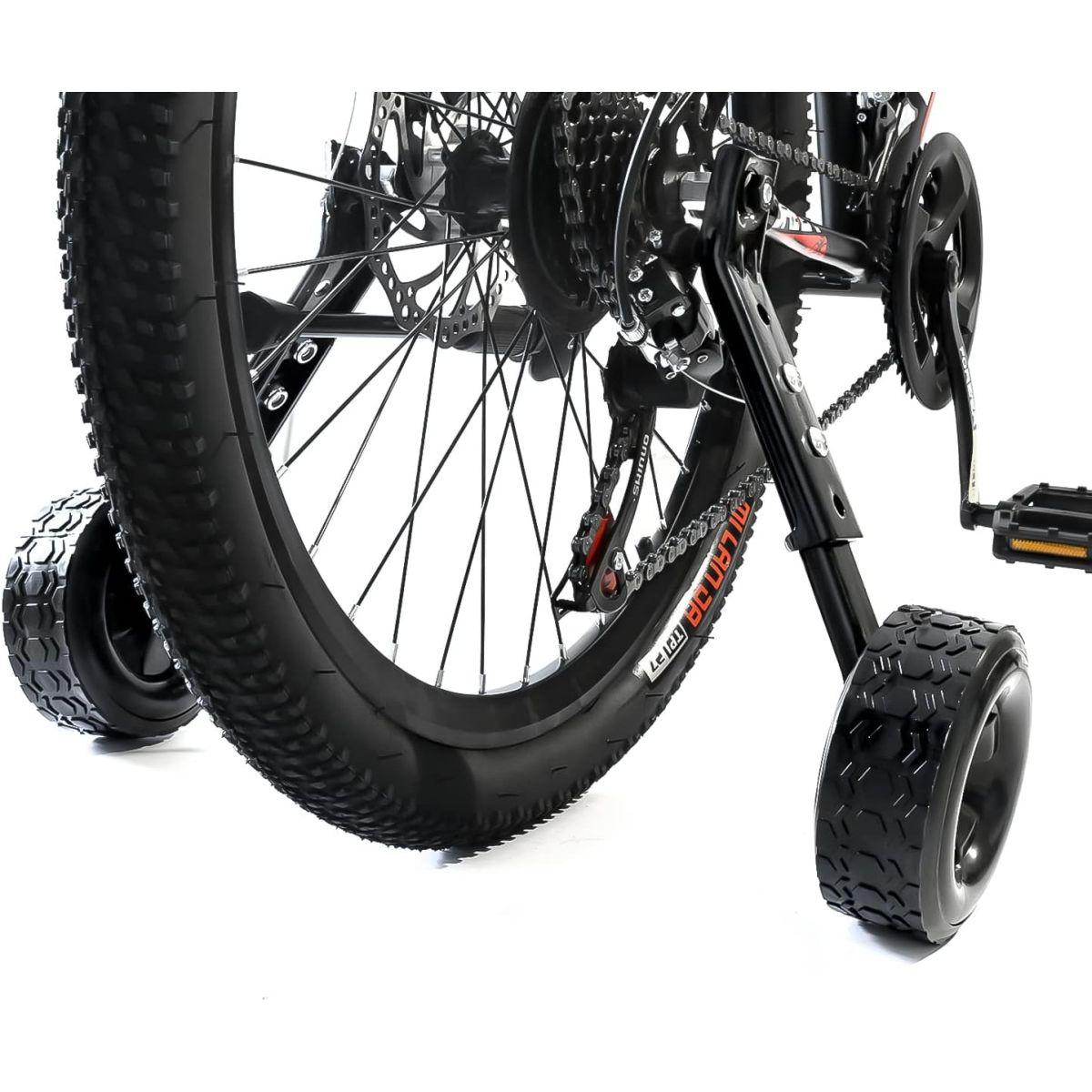 MOSHAY (モシャイ) 自転車用補助輪 トレーニングホイール 16 18 20 22 24インチ 子ども用 可変自転車に適合 ブラック