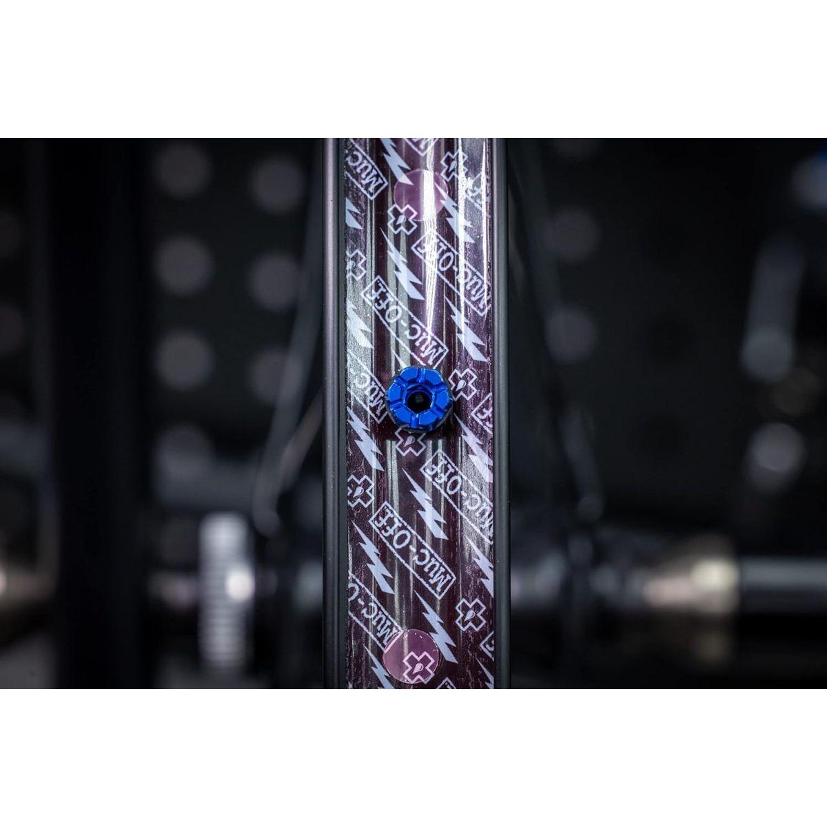 Muc-Off チューブレスバルブ V2 ブルー 60mm チューブレスバルブステム バルブコア取り外しツール付き チューブブレスタイヤ用 仏式バルブステムキャップ付き