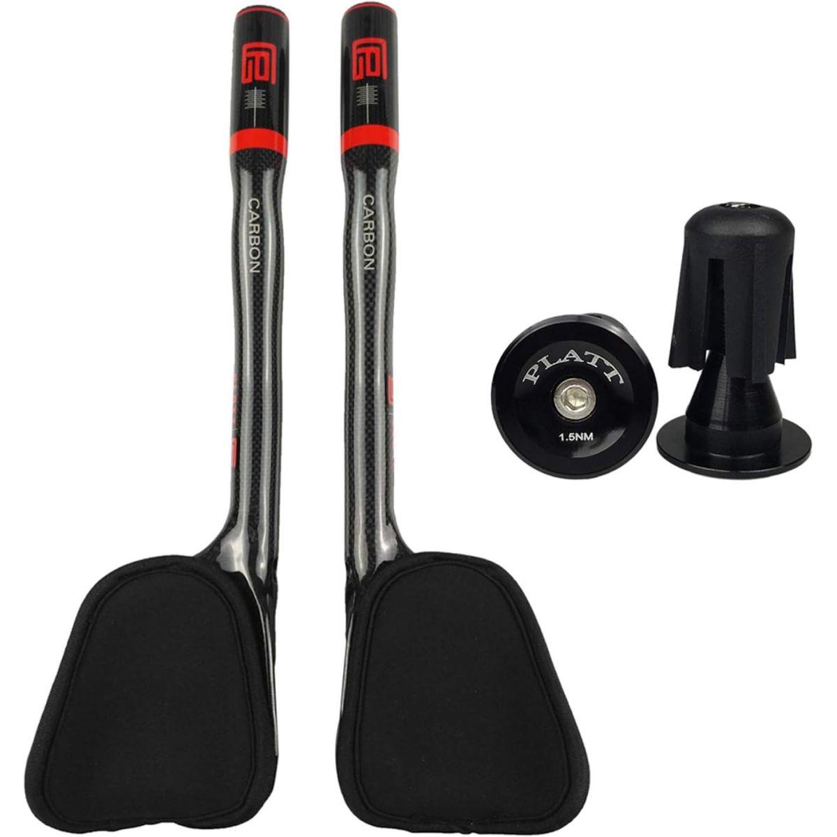 PLATT TTハンドルバー カーボンファイ超軽量 3K光沢/つや消し 自転車のTTバー エアロバー 31.8 * 340mm