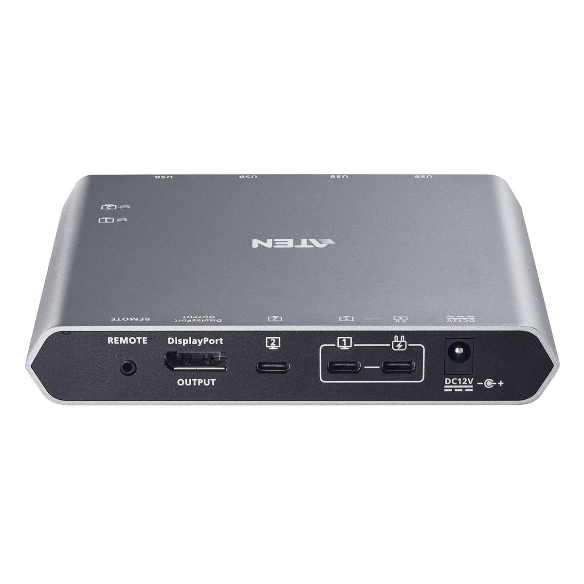 ATEN 8K対応 2ポート USB-C KVMスイッチ(DisplayPort/USB-C/USB3.2 ドッキングステーション付き)/ Duo Flex(最大8K対応) US3311