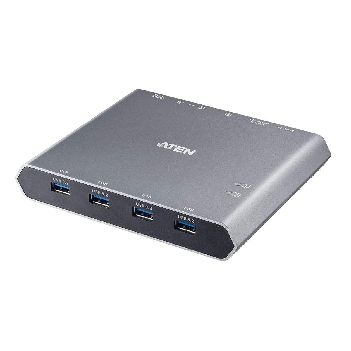 ATEN 8K対応 2ポート USB-C KVMスイッチ(DisplayPort/USB-C/USB3.2 ドッキングステーション付き)/ Duo Flex(最大8K対応) US3311