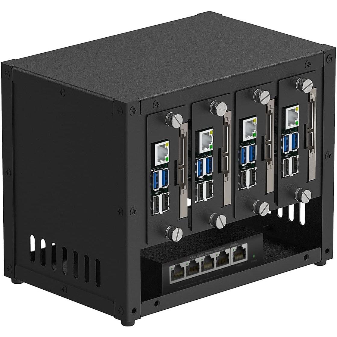 UCTRONICS アップグレードされた Raspberry Pi クラスター用の完全なエンクロージャ、Pi 4B、3B+/3B、およびその他の B