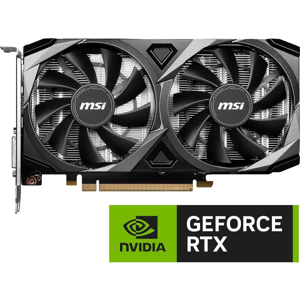 MSI GeForce RTX 3050 VENTUS 2X XS 8G OC 2スロット/205mmサイズ 省スペース グラフィックスカード GeForce RTX 3050 VENTUS 2X XS 8G OC VD8472