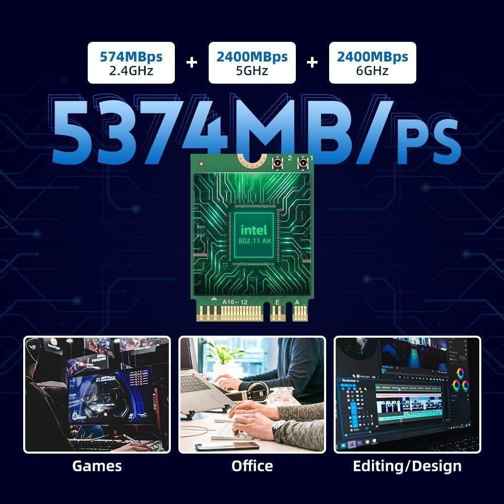 Intel AX210 IEEE 802.11ax Bluetooth 5.2 トライバンド Wi-Fi/Bluetoothコンボアダプター ノートブック用
