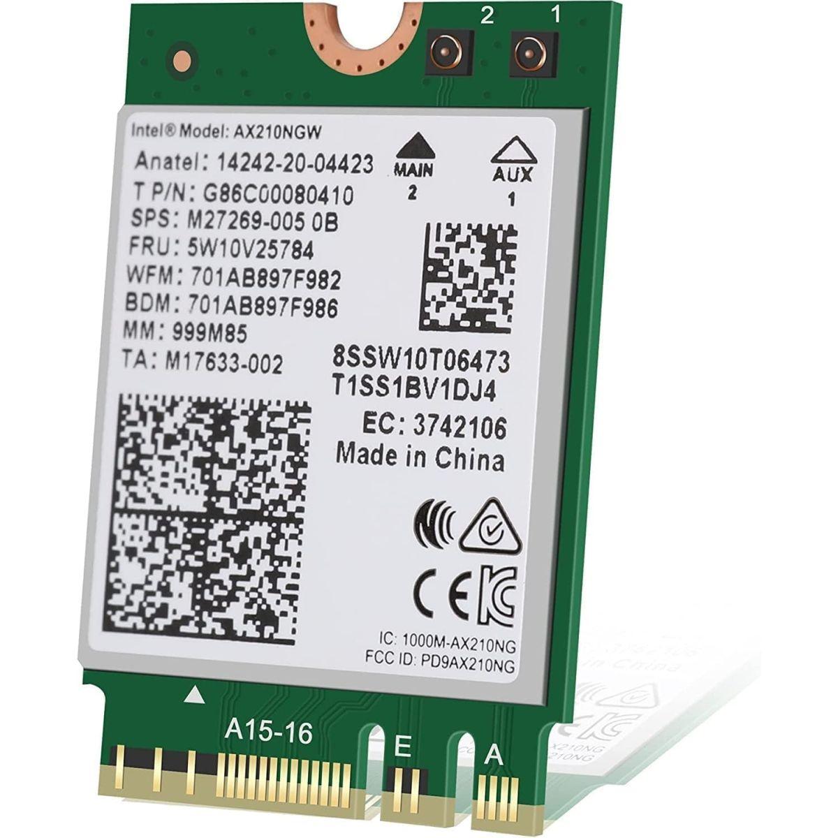 Intel AX210 IEEE 802.11ax Bluetooth 5.2 トライバンド Wi-Fi/Bluetoothコンボアダプター ノートブック用
