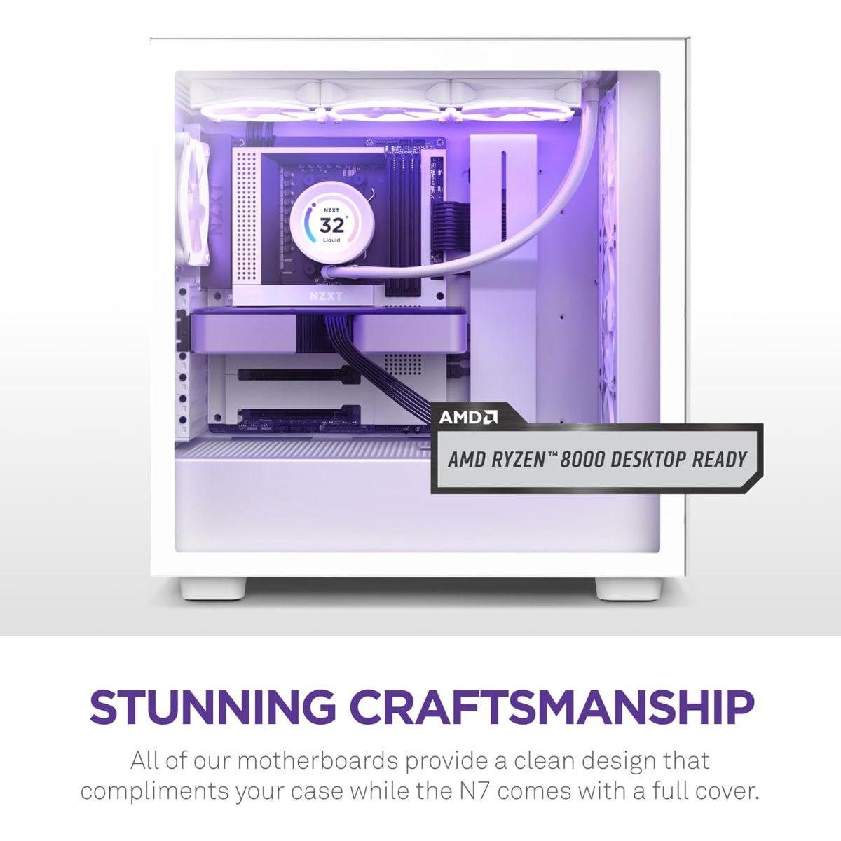 NZXT N7 B650E ATXマザーボード White [AMD B650チップセット搭載] N7-B65XT-W1 MB5964