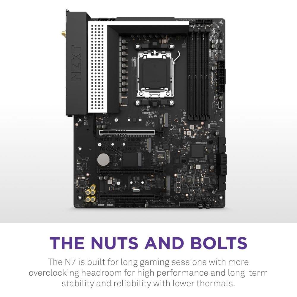 NZXT N7 B650E ATXマザーボード White [AMD B650チップセット搭載] N7-B65XT-W1 MB5964