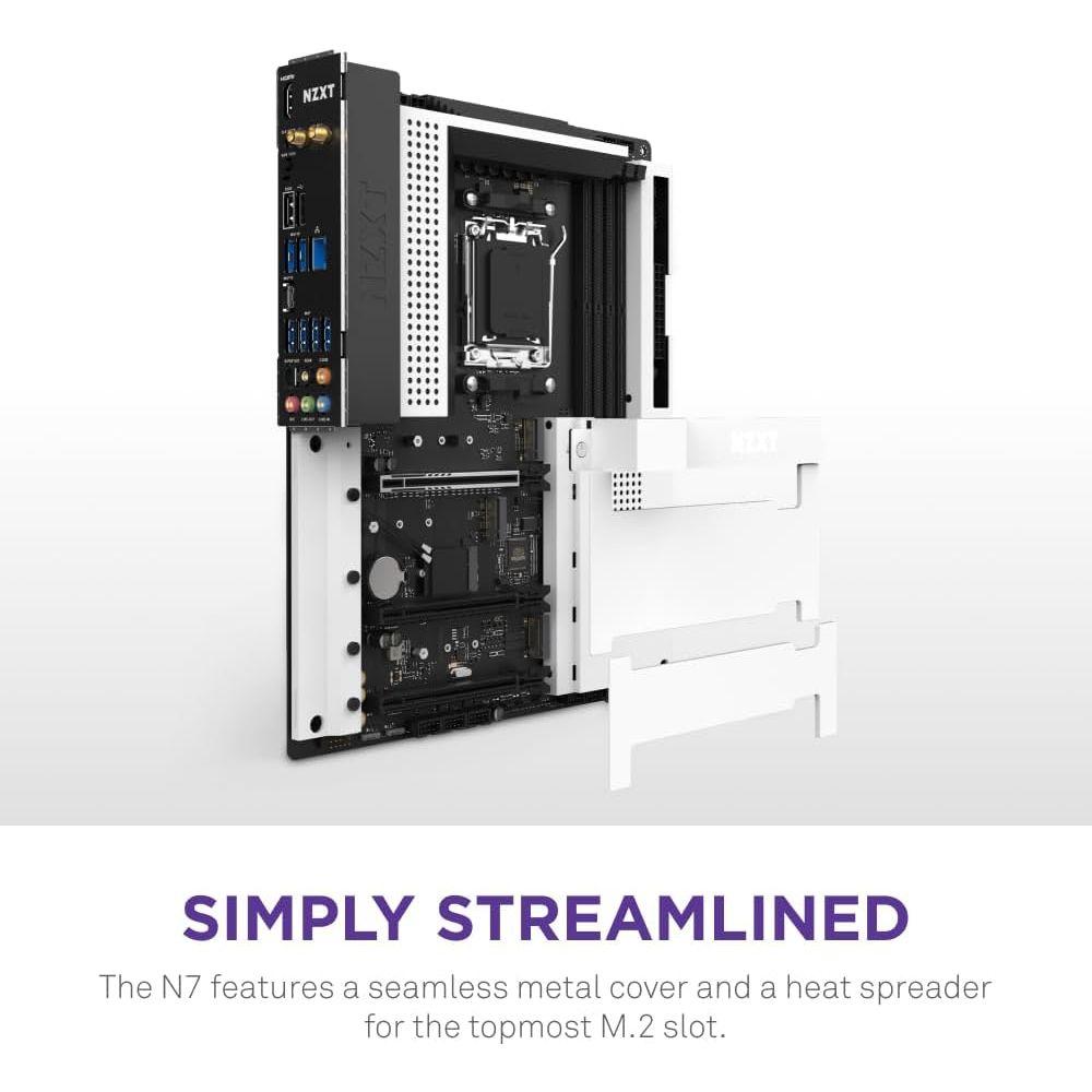 NZXT N7 B650E ATXマザーボード White [AMD B650チップセット搭載] N7-B65XT-W1 MB5964