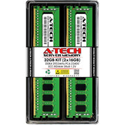A-Tech 32GB キット (2x16GB) DDR4 2933MHz PC4-23400 ECC RDIMM 2Rx8 1.2V デュアルランク ECC 登録済み DIMM 288ピン