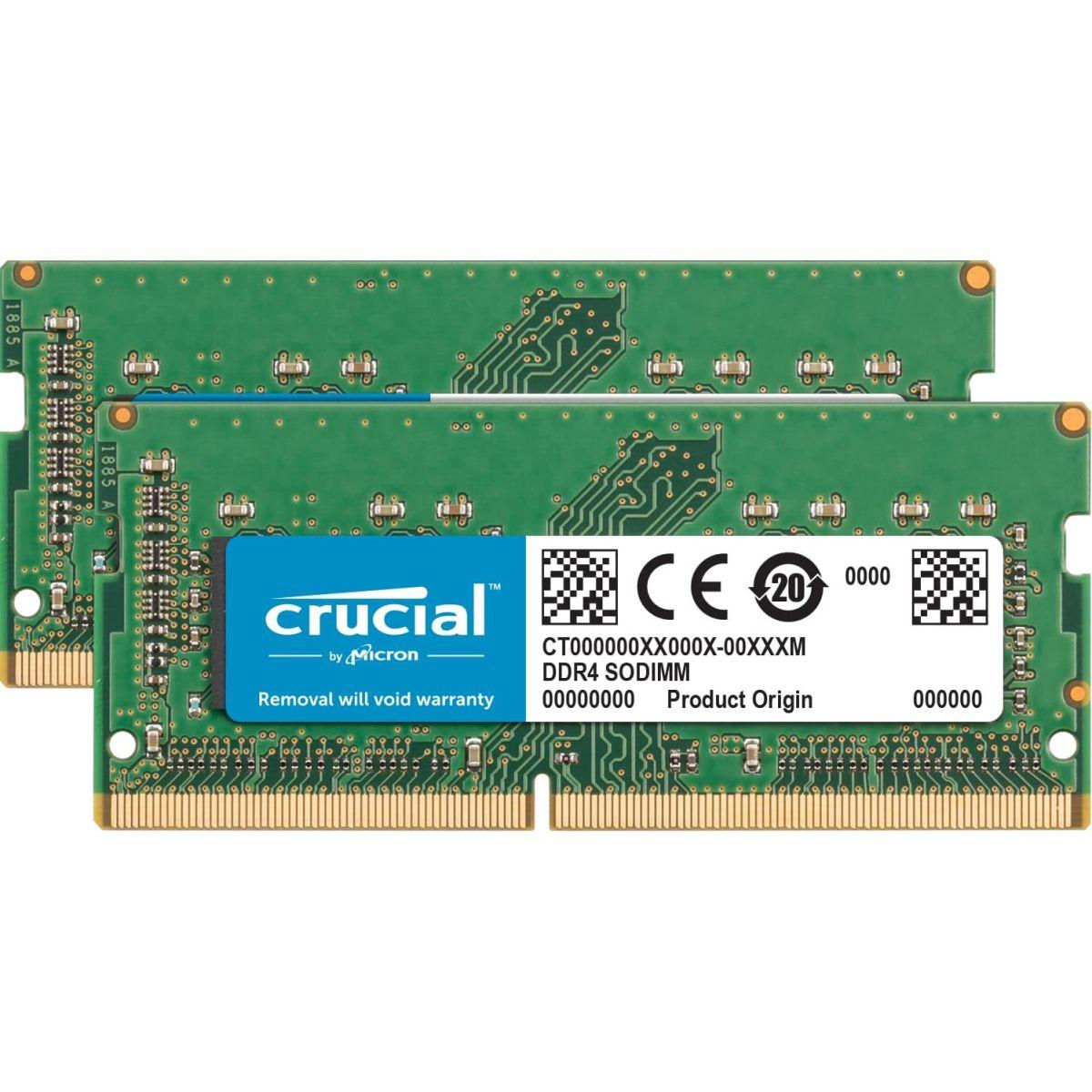 Crucial ノートPC用増設メモリ 64GB(32GBx2枚) DDR4 2666MT/s(PC4-21300) CL19 SODIMM 260pin CT2K32G4SFD8266