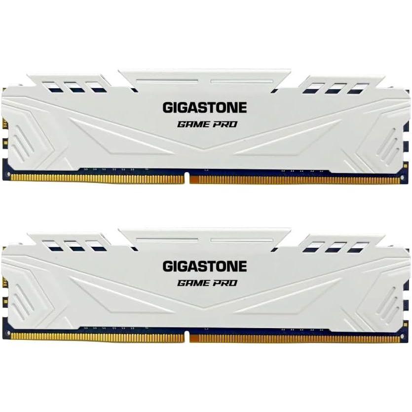 【メモリ DDR4】 Gigastone White Game Pro デスクトップPC用メモリ DDR4 16GBx2枚 (32GB) DDR4-3200MHz PC4-25600 CL16 1.35V