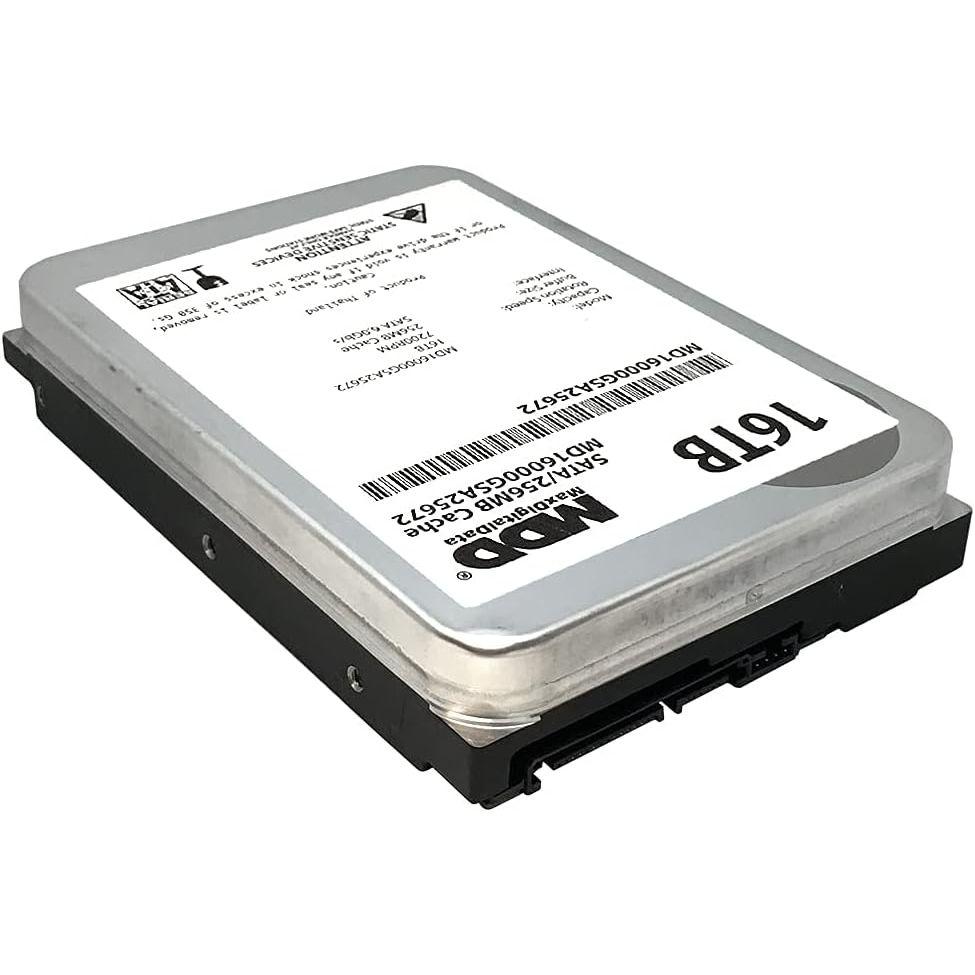 MaxDigitalData (MD16000GSA25672) 16TB 7200RPM SATA 6Gb/s 256MB キャッシュ 3.5インチ 内蔵デスクトップハードドライブ
