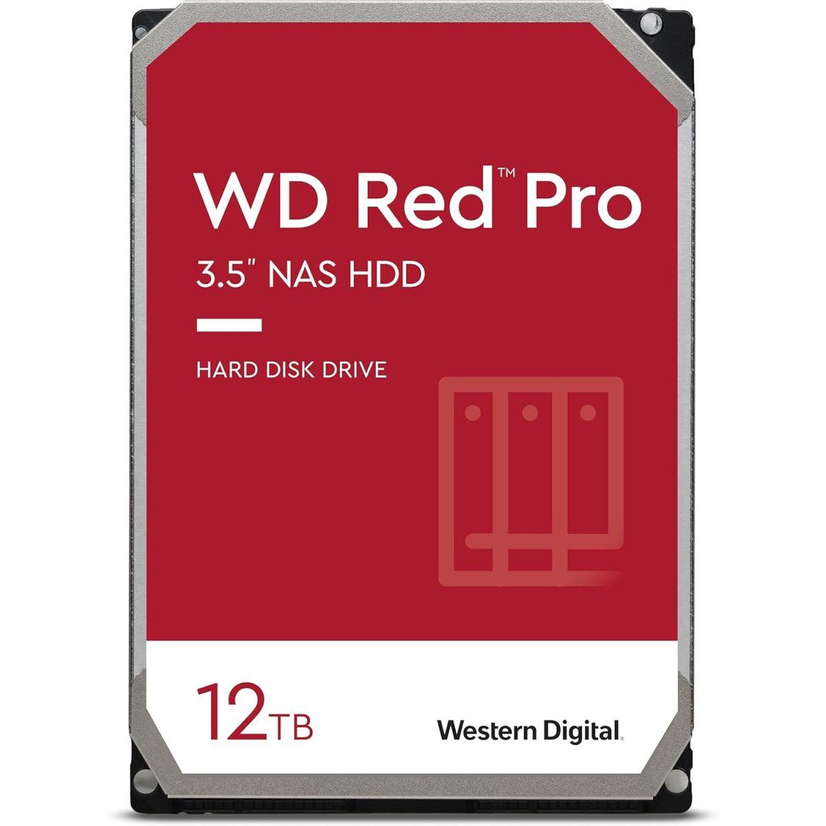 Western Digital (ウエスタンデジタル) 12TB WD Red Pro NAS 内蔵型 ハードドライブ HDD - 7,200RPM SATA 6Gb/秒 CMR 256MBキャッシュ 3.5インチ - WD121KFBX