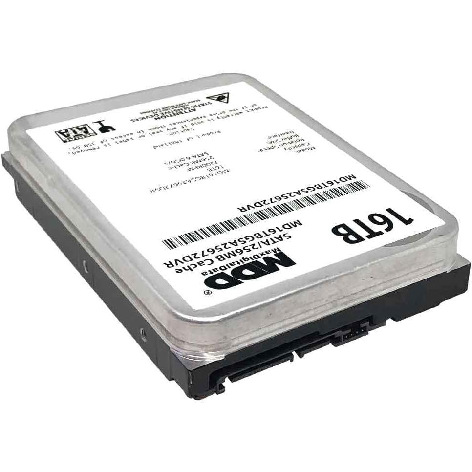 MDD 16TB 7200RPM 256MB キャッシュ SATA 6.0Gb/s 3.5インチ 内蔵ハードドライブ 監視ストレージ用 (MD16TGSA25672DVR) (Renewed)