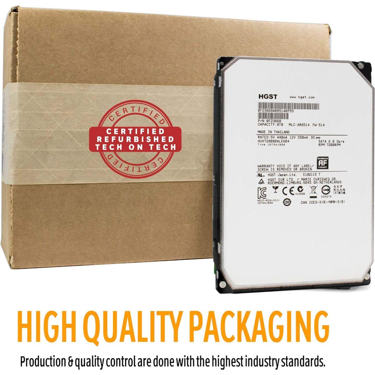 HGST (エイチジーエスティー) Ultrastar (ウルトラスター) He8 HDD HUH728080ALE604 8TB 7200RPM 128MBキャッシュ SATA 6.0Gb/s