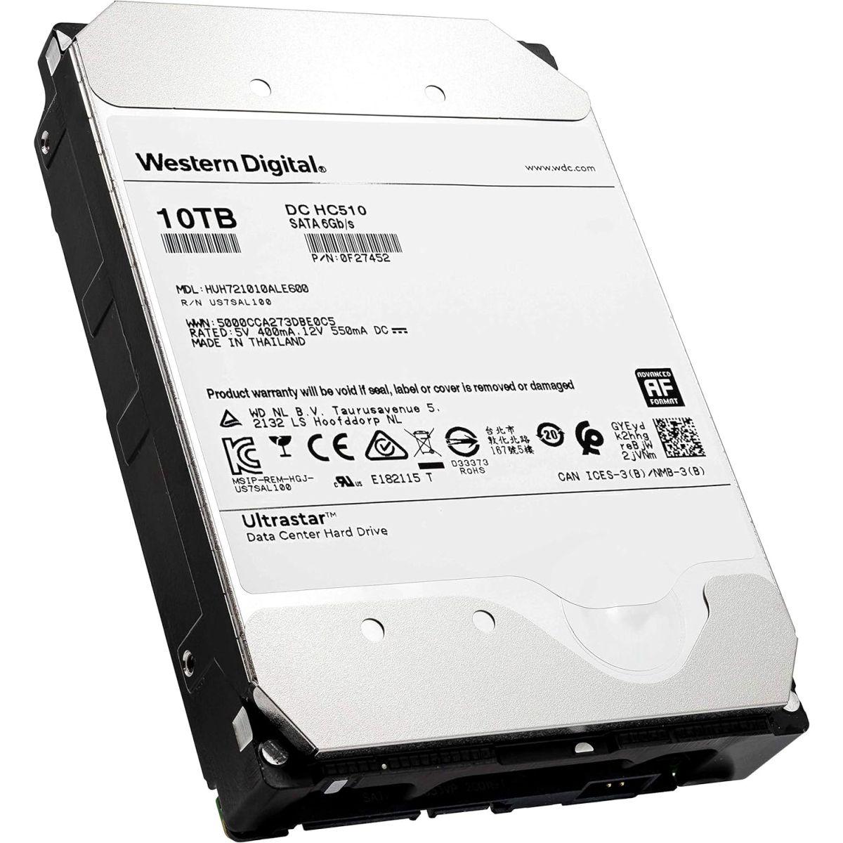 HGST (エイチジーエスティー) Ultrastar (ウルトラスター) He10 | HUH721010ALE600 (0F27452) | 電源無効化機能 | 10TB SATA