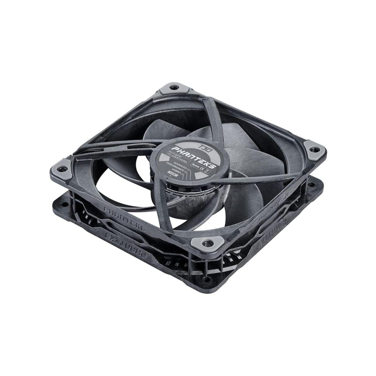 Phanteks (ファントクス) T30-120 ファン プレミアム高性能ファン PWM ブラック/グレー PH-F120T30_BG)