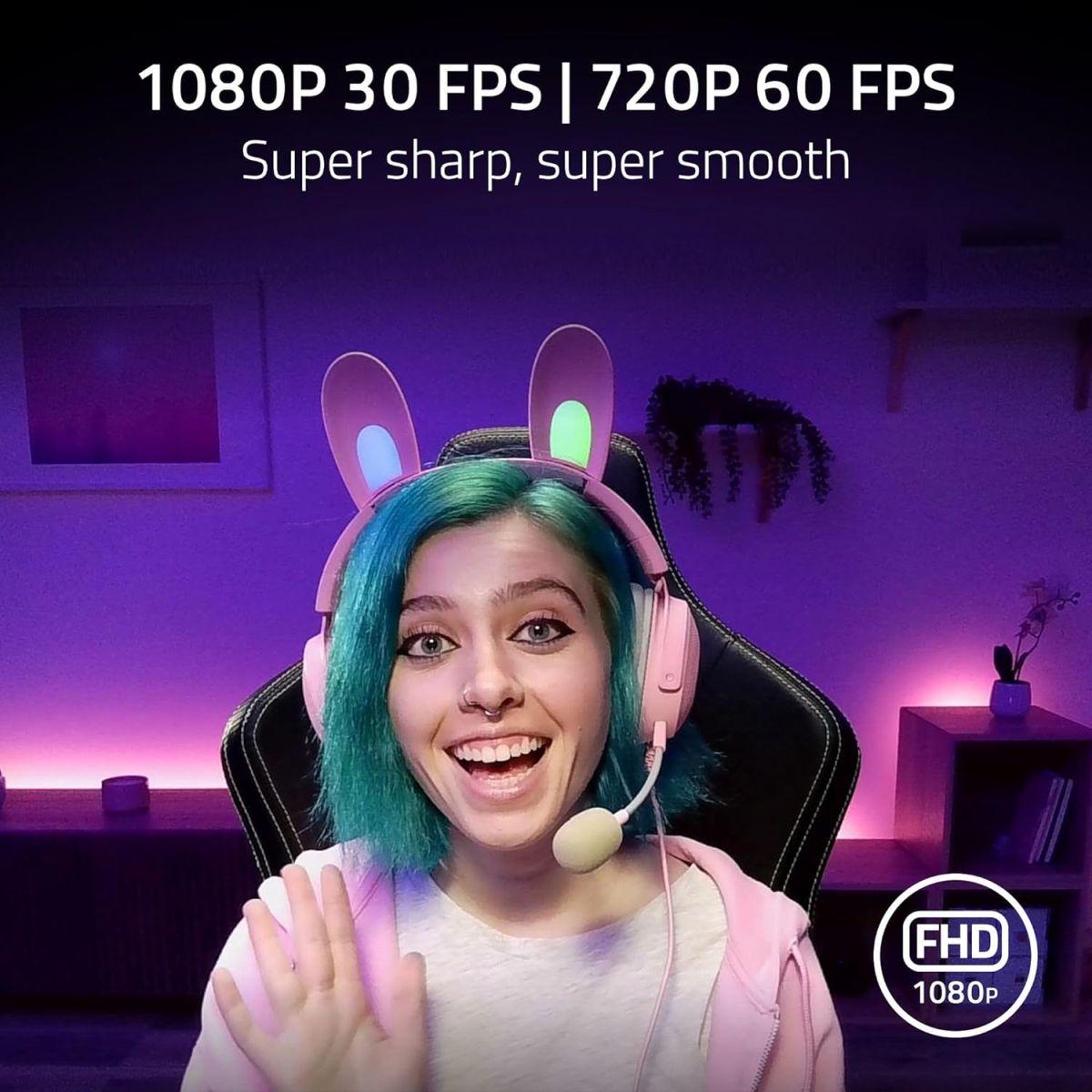 Razer Kiyo X フルHDストリーミングウェブカメラ:1080p 30FPSまたは720p 60FPS - オートフォーカス - 完全にカスタマイズ可能な設定 - 柔軟な取り付けオプション - ズーム/チーム/Skype会議ビデオ通話に対応