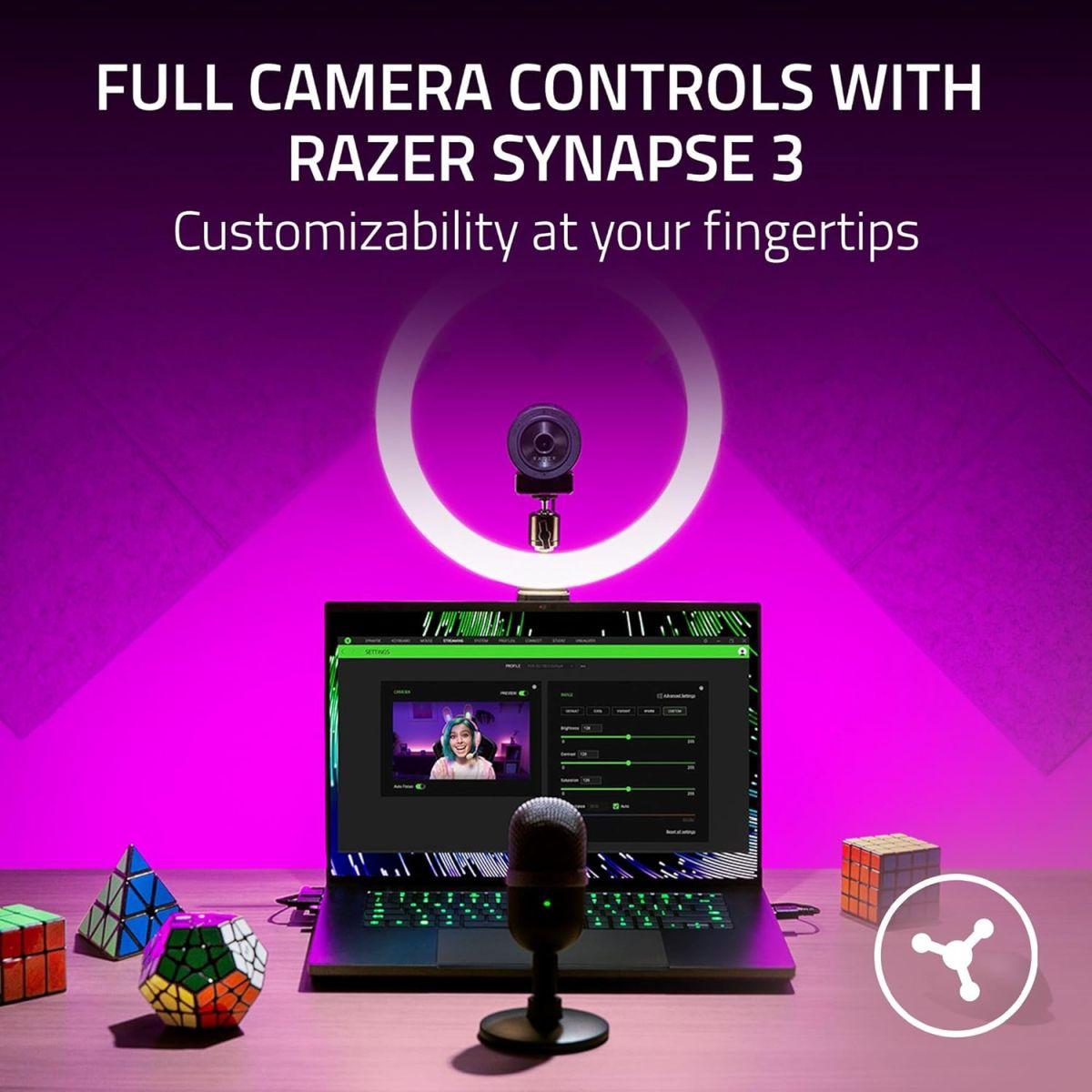 Razer Kiyo X フルHDストリーミングウェブカメラ:1080p 30FPSまたは720p 60FPS - オートフォーカス - 完全にカスタマイズ可能な設定 - 柔軟な取り付けオプション - ズーム/チーム/Skype会議ビデオ通話に対応