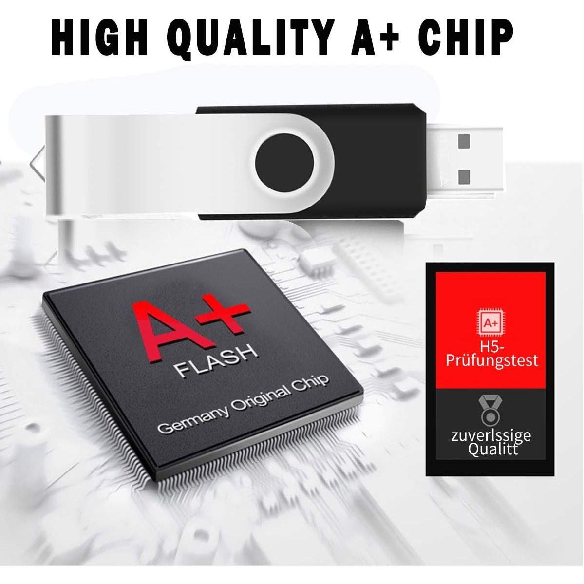 USBメモリ 4GB 100個セット EASTBULL フラッシュメモリー USB2.0 フラッシュドライブ 360° 回転式 小型メモリースティック (4GB, 100個セットブラック)